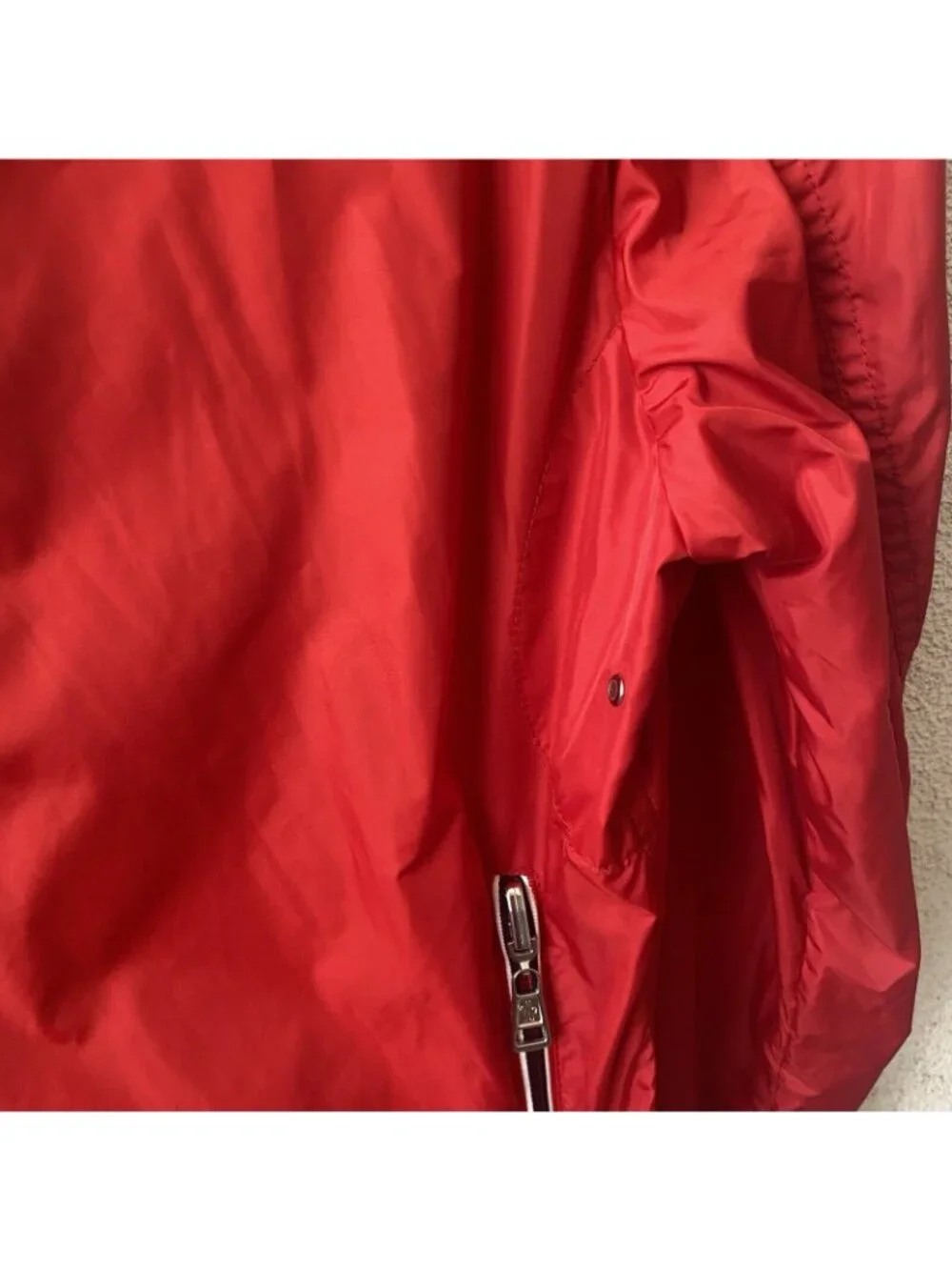 MONCLER Men’s Jacket Red Urville Giubutto Nylon Windbreaker Casual Zip Up Size 3